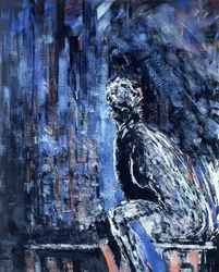 Nackte Frau, linke Tafel eines Diptychons